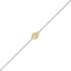 Thumbnail Image 0 of 0.04 CT. T.W. Composite Teardrop Anklet in Sterling Silver and 10K Gold – 10"