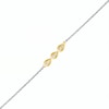 Thumbnail Image 0 of 0.04 CT. T.W. Diamond Triple Teardrop Anklet in Sterling Silver and 10K Gold – 10"