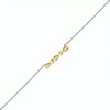 Thumbnail Image 0 of 0.065 CT. T.W. Diamond Alternating Teardrop Anklet in Sterling Silver and 10K Gold – 10"