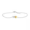 0.04 CT. T.W. Diamond Puzzle Piece Anklet in Sterling Silver and 10K Gold – 10"