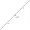 Thumbnail Image 0 of 0.04 CT. T.W. Diamond Dragonfly Anklet in Sterling Silver – 10"