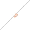 Thumbnail Image 0 of Diamond Accent Elephant Anklet in Sterling Silver and 10K Rose Gold – 10"