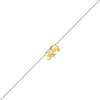 Diamond Accent Elephant Anklet in Sterling Silver and 10K Gold – 10"