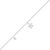 Thumbnail Image 0 of Diamond Accent Flower Anklet in Sterling Silver – 10"
