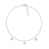 Thumbnail Image 1 of Diamond Accent Triple Star Anklet in Sterling Silver and 10K Two-Tone Gold – 10"