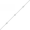 Thumbnail Image 0 of 0.04 CT. T.W. Diamond Triple Tilted Square Frame Anklet in Sterling Silver – 10"