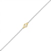 Thumbnail Image 0 of Diamond Accent Solitaire Circle Anklet in Sterling Silver and 10K Gold – 10"