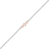 Thumbnail Image 0 of 0.065 CT. T.W. Diamond Circle Trio Anklet in Sterling Silver and 10K Rose Gold – 10"