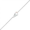 Thumbnail Image 0 of Diamond Accent Solitaire Ice Cream Cone Anklet in Sterling Silver and 10K Rose Gold – 10"