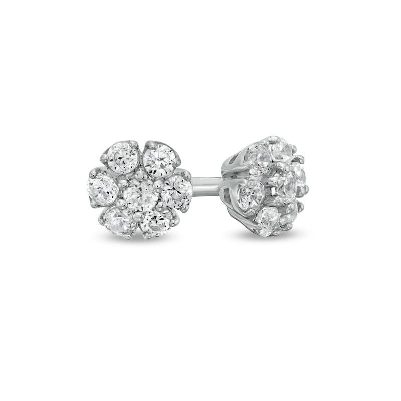 0.20 CT. T.W. Composite Diamond Flower Stud Earrings in 10K Gold|Peoples Jewellers