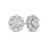 Thumbnail Image 0 of 2.00 CT. T.W. Diamond Flower Frame Stud Earrings in 10K White Gold