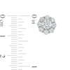 Thumbnail Image 2 of 2.00 CT. T.W. Diamond Flower Frame Stud Earrings in 10K White Gold