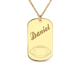 Engravable Dog Tag Sport Pendant (1 Line and Sport)