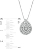 1.00 CT. T.W. Composite Pear-Shaped Diamond Pendant and Stud Earrings Set in Sterling Silver