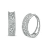 2.00 CT. T.W. Composite Diamond Hoop Earrings in 10K White Gold