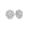 Thumbnail Image 1 of 3.00 CT. T.W. Diamond Flower Frame Stud Earrings in 10K White Gold