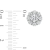 Thumbnail Image 3 of 3.00 CT. T.W. Diamond Flower Frame Stud Earrings in 10K White Gold