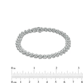 0.25 CT. T.W. Diamond Trios Line Bracelet in Sterling Silver – 7.5"