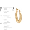 Thumbnail Image 4 of 4.0mm Ball Stud and Multi-Finish Tube Huggie Hoop Earrings Set in 10K Gold