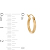 Thumbnail Image 5 of 4.0mm Ball Stud and Multi-Finish Tube Huggie Hoop Earrings Set in 10K Gold