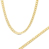 Thumbnail Image 0 of 4.4mm Curb Chain Necklace and Bracelet Set in Hollow 10K Gold - 22"