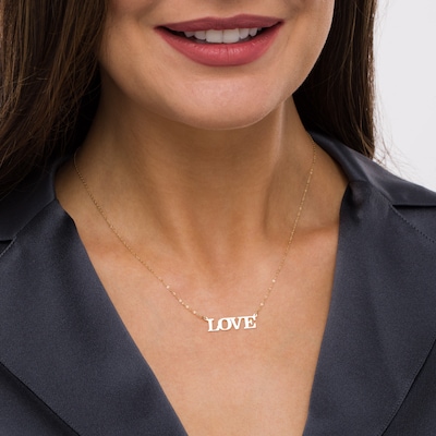 "LOVE" Necklace in 10K Gold