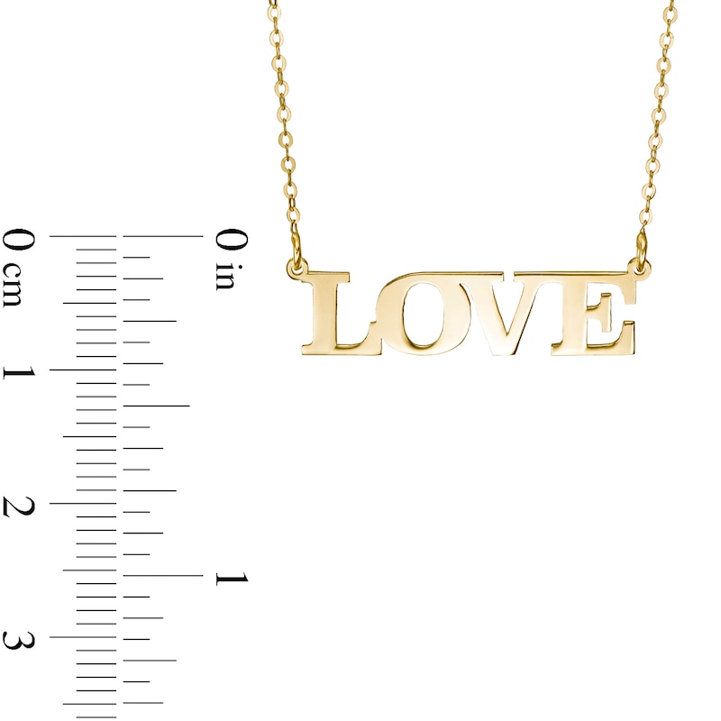 "LOVE" Necklace in 10K Gold|Peoples Jewellers