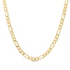 Thumbnail Image 0 of Adjustable 2.5mm Figaro Chain Choker Necklace in Hollow 10K Gold - 15"