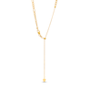 Thumbnail Image 2 of Adjustable 2.5mm Figaro Chain Choker Necklace in Hollow 10K Gold - 15"