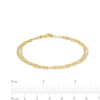 1.7mm Triple Strand Forzatina Cable Chain Bracelet in Solid 10K Gold – 7.25"