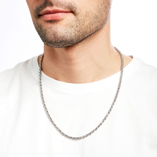 4.0mm Rope Chain Necklace in Solid Sterling Silver – 22"