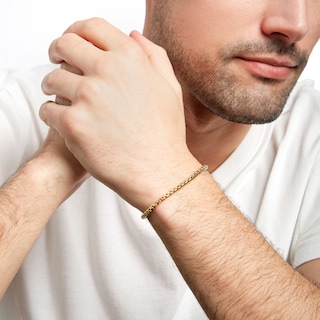 3.7mm Box Chain Bracelet in Hollow 10K Gold – 8.5"