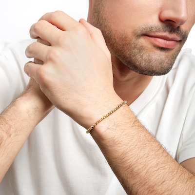 3.7mm Box Chain Bracelet in Hollow 10K Gold – 8.5"