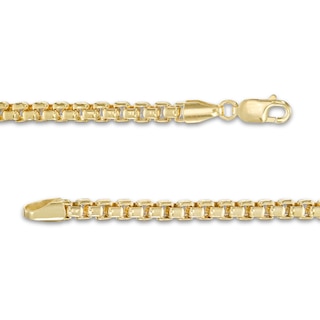 3.7mm Box Chain Bracelet in Hollow 10K Gold – 8.5"