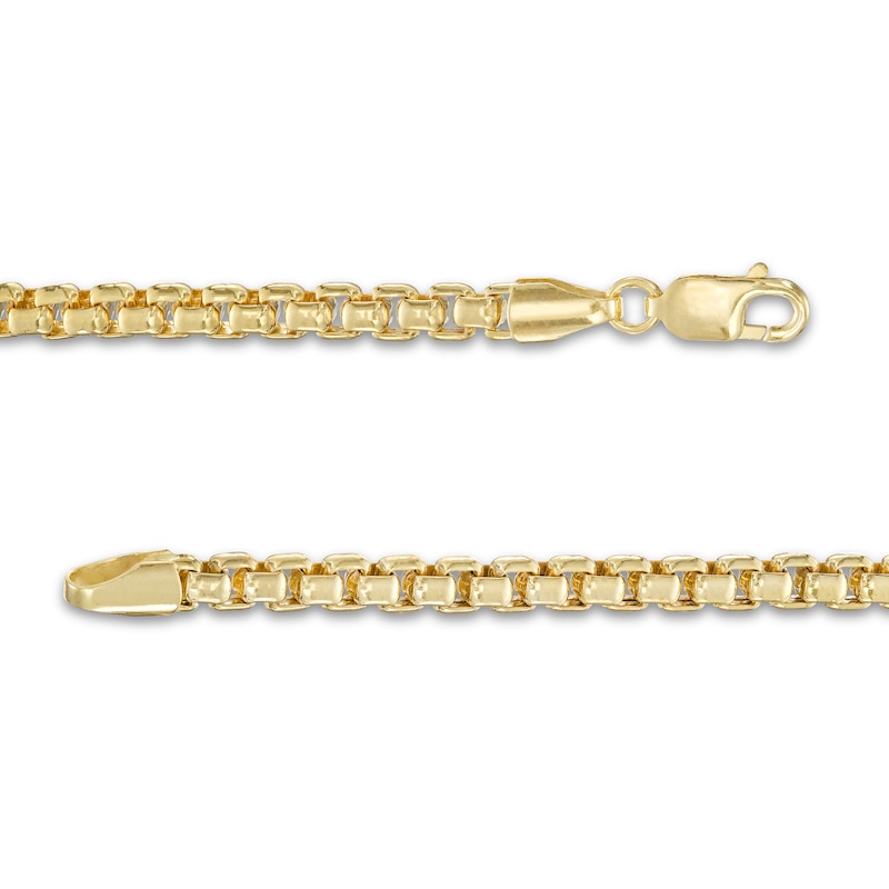 3.7mm Box Chain Bracelet in Hollow 10K Gold – 8.5"