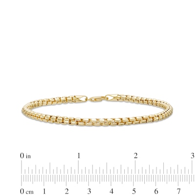 3.7mm Box Chain Bracelet in Hollow 10K Gold – 8.5"