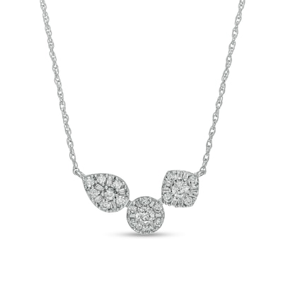 0.50 CT. T.W. Composite Multi-Shape Diamond Necklace in Sterling Silver