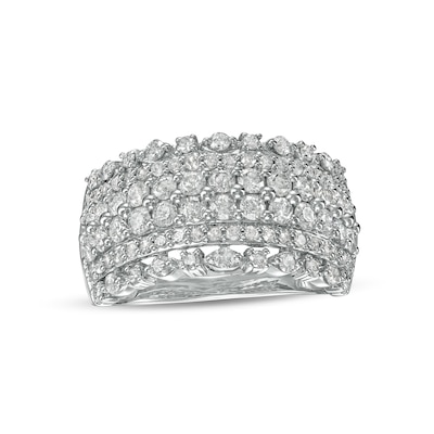 1.45 CT. T.W. Diamond Multi-Row Anniversary Band in 10K Gold