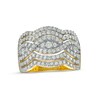 Thumbnail Image 1 of 1.23 CT. T.W. Diamond Twist Multi-Row Anniversary Band in 10K Gold