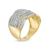 Thumbnail Image 3 of 1.23 CT. T.W. Diamond Twist Multi-Row Anniversary Band in 10K Gold