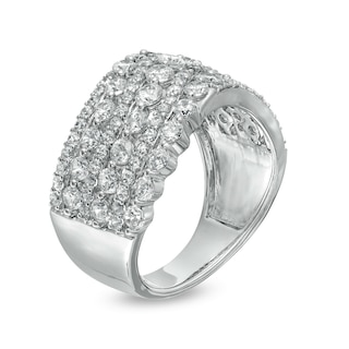 1.95 CT. T.W. Diamond Multi-Row Wave Anniversary Band in 10K Gold