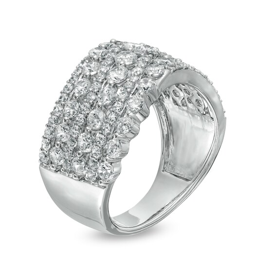 1.95 CT. T.W. Diamond Multi-Row Wave Anniversary Band in 10K Gold