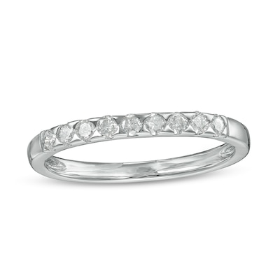 0.29 CT. T.W. Diamond Nine Stone Anniversary Band in Sterling Silver