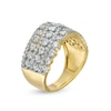 Thumbnail Image 3 of 1.95 CT. T.W. Diamond Multi-Row Wave Anniversary Band in 10K Gold