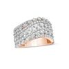 Thumbnail Image 0 of 1.95 CT. T.W. Diamond Multi-Row Wave Anniversary Band in 10K Rose Gold