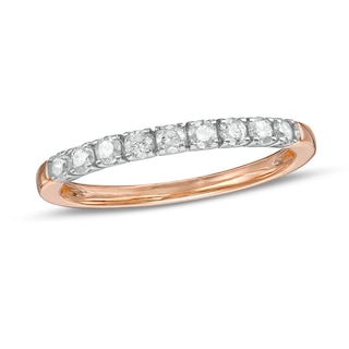 0.29 CT. T.W. Diamond Nine Stone Anniversary Band in 10K Rose Gold