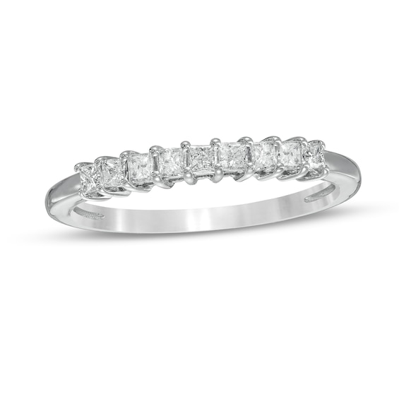 0.29 CT. T.W. Princess-Cut Diamond Nine Stone Anniversary Band in 10K Gold