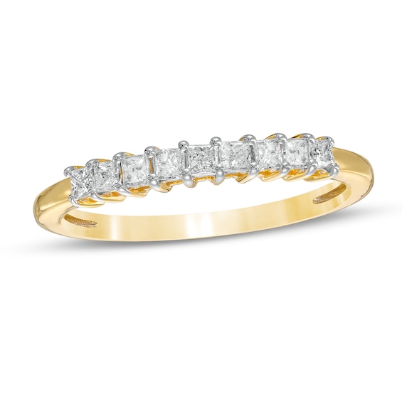 0.29 CT. T.w. Princess-Cut Diamond Nine Stone Anniversary Band in 10K