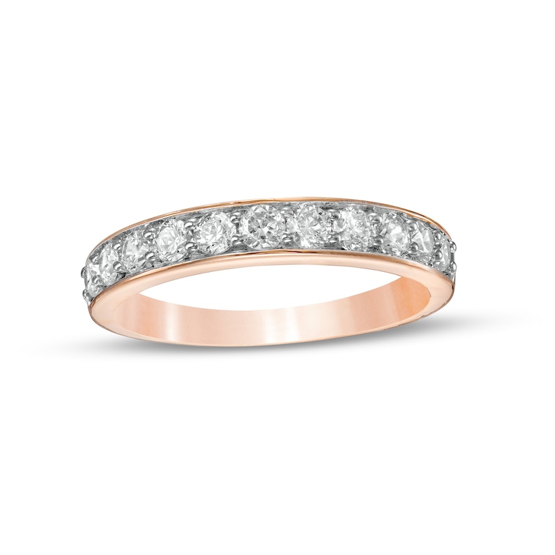 0.58 CT. T.W. Diamond Eleven Stone Anniversary Band in 10K Rose Gold|Peoples Jewellers