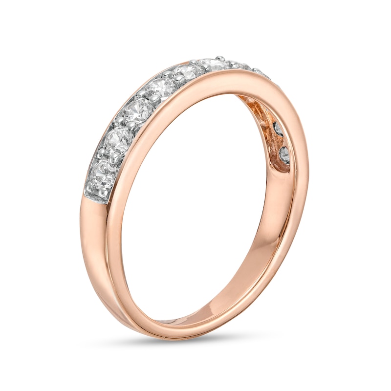 0.58 CT. T.W. Diamond Eleven Stone Anniversary Band in 10K Rose Gold|Peoples Jewellers